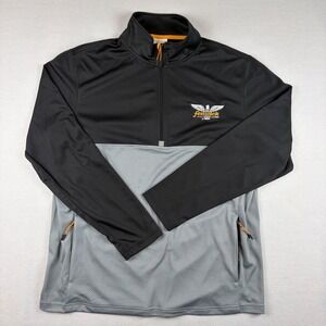 Fenwick Mens 1/4 Zip Sweatshirt XL Black Grey Lightweight Fishing Pullover